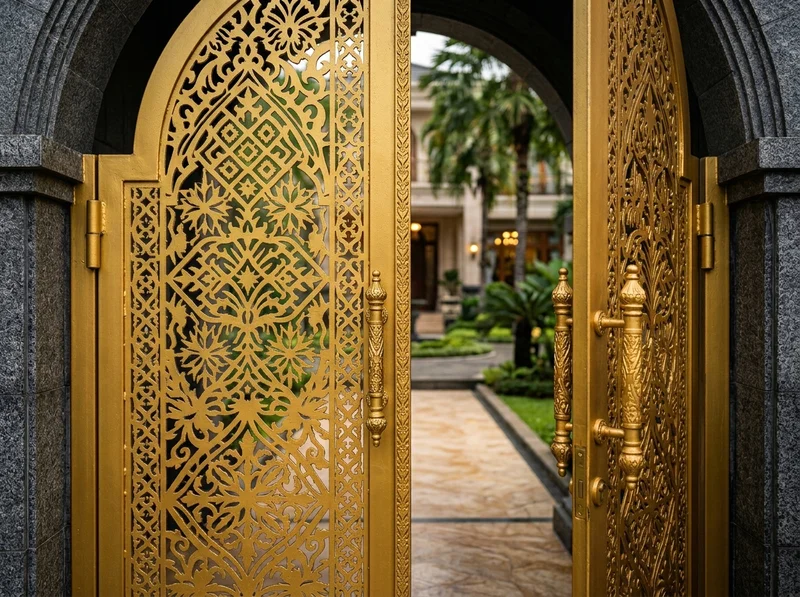 Pagar Laser Cutting Motif Songket Palembang yang Mewah dan Berbudaya
