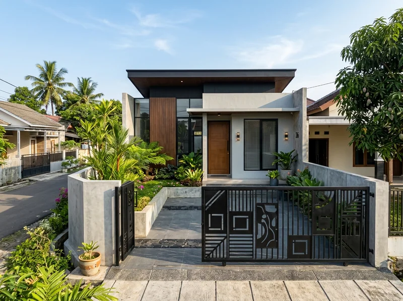 Inspirasi Pagar Laser Cutting Minimalis untuk Rumah Type 36 di Sukarami Palembang