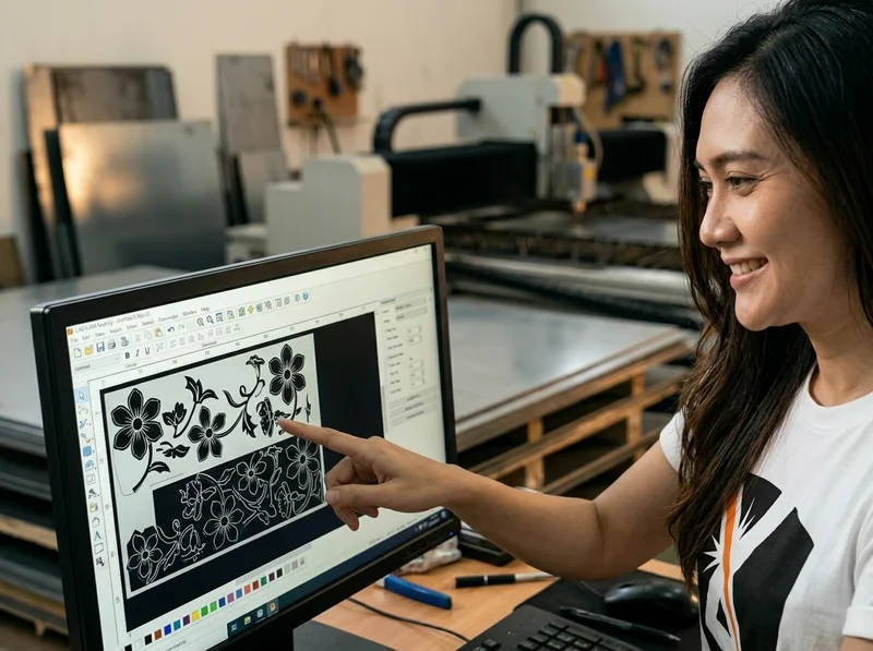 Simulasi Software Nesting Plat Besi untuk Efisiensi Laser Cutting Palembang